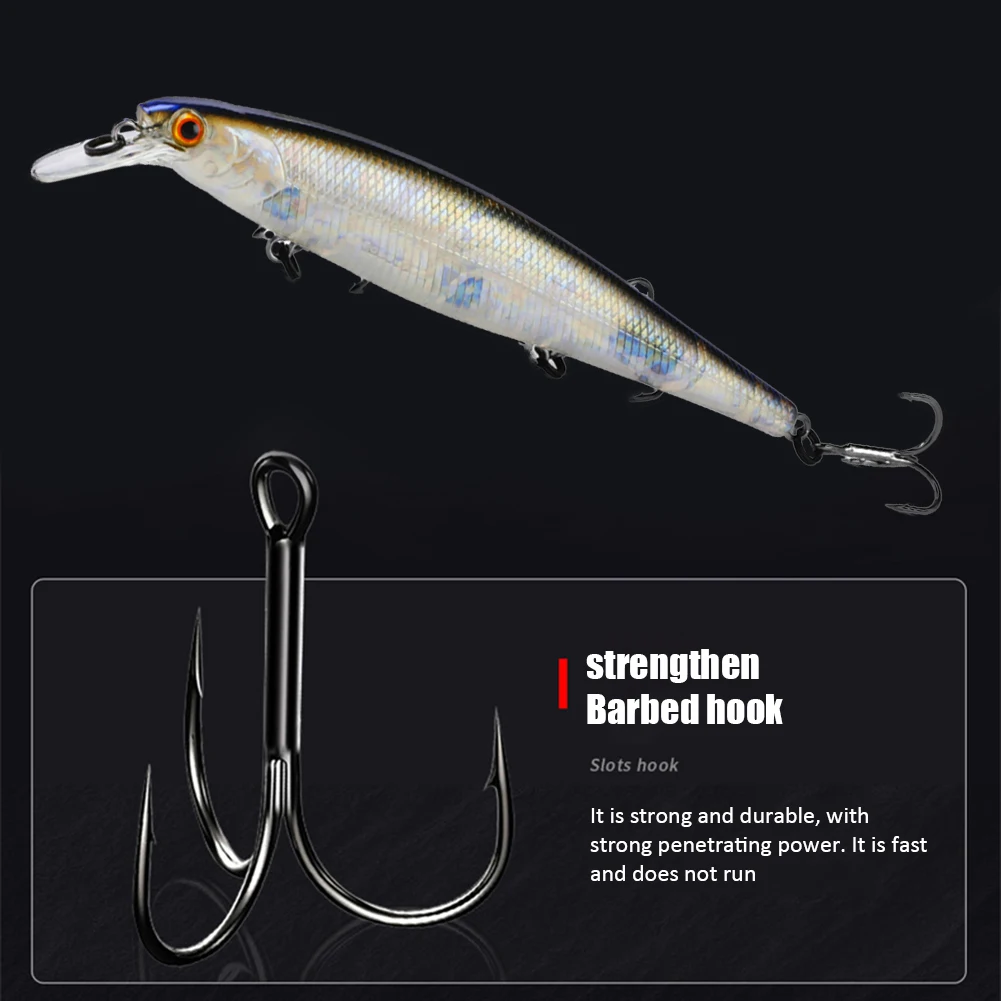 Плавающая рыболовная приманка с тройным крючком 9 7 см 8 г | Спорт и развлечения