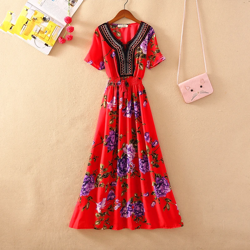 Новинка 2020 сексуальное летнее платье женское винтажное с принтом женские