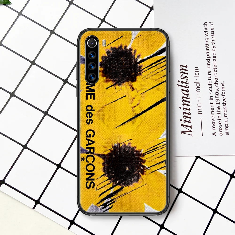 

CDG PLAY Heart Brand Phone Case Cover For XIAOMI Redmi Note 3 4 4X 5 6 7 8 9 Pro T S Max black Shell Trend Prime Soft Back 3D