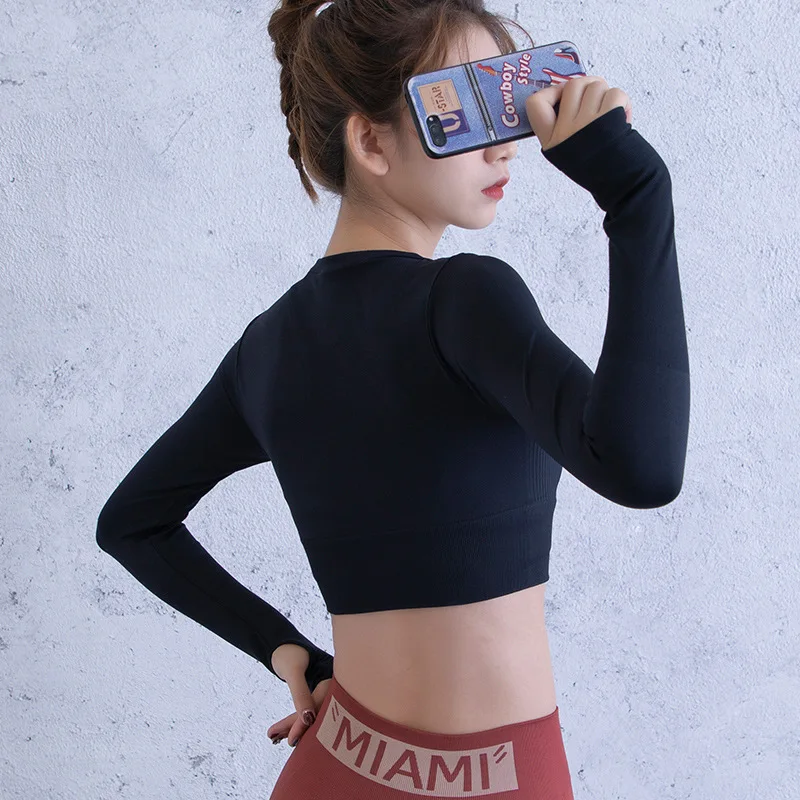 Топ для йоги с надписью спортивный топ фитнеса Женская Сексуальная рубашка