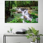 Huay Mae Kamin река водопад Джунгли Лес Тайланд фото крутой декор искусство печать постер холст картина для гостиной