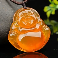 natural chalcedony buddha pendant agate ladies simple necklace pendant jewelry
