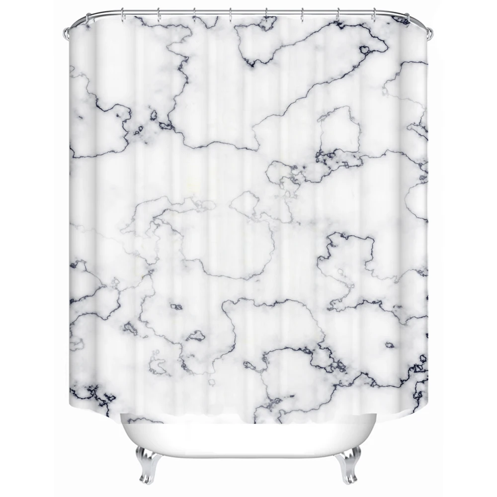 Простой душевой занавес с мраморным рисунком комплект для занавесок на выбор