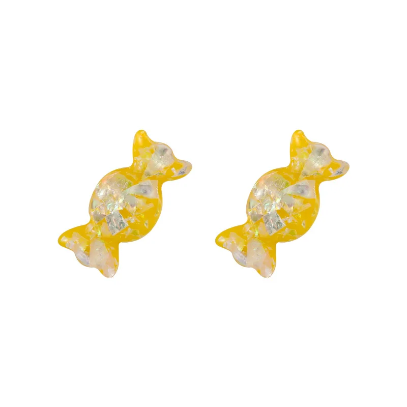 

LOVOACC 3 Style Holiday Small Candies Stud Earring for Women Girls Textured Bling Bling Resin Earring Jewellery Pendientes
