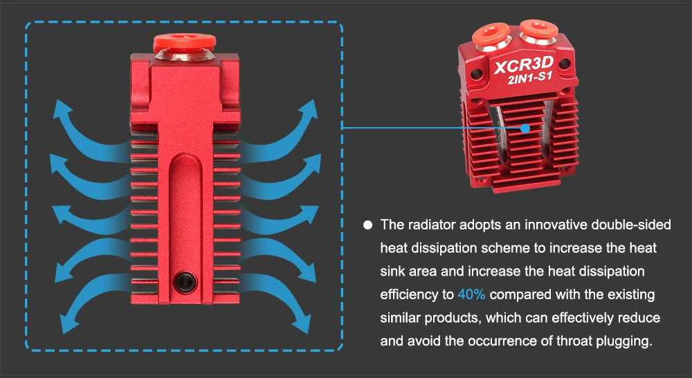 3DSWAY 3D-принтеры Запчасти XCR3D 2IN1-S1 Hotend 2 в 1 из коммутатор Цвет экструдер Bowden J-head 12 V/24 V 1,75 мм нити Вентилятор охлаждения