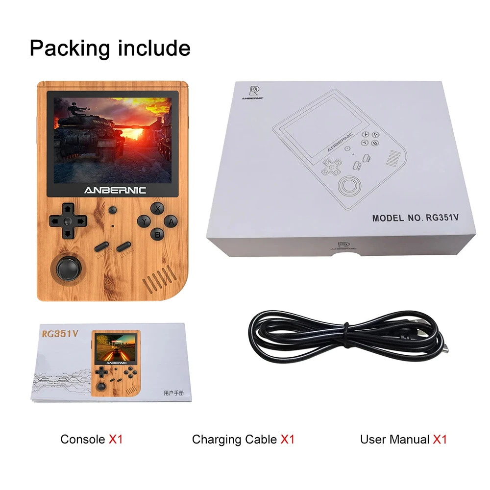 

2021 Top RG351V Retro Video Game Console RK3326 1.5 GHz CPU Build-in 10,000 Games Portable Mini Game Player For PS1/DC Max 256GB