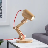 kc nordic reading original wooden table lamp simple solid wood bedroom bedside lamp personality creative decoration night light