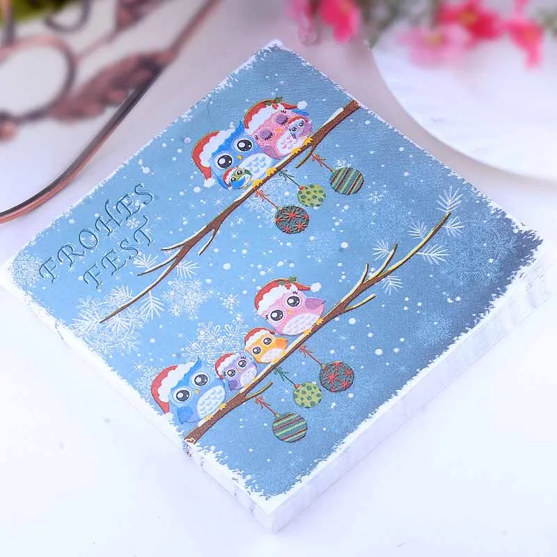 10 шт милая сова мягкая здоровая салфетка для декупажа бумажная девственница