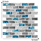 Голубая кристаллическая настенная бумажная плитка, самоклеящаяся настенная плитка для кухни, ванной, 1 лист