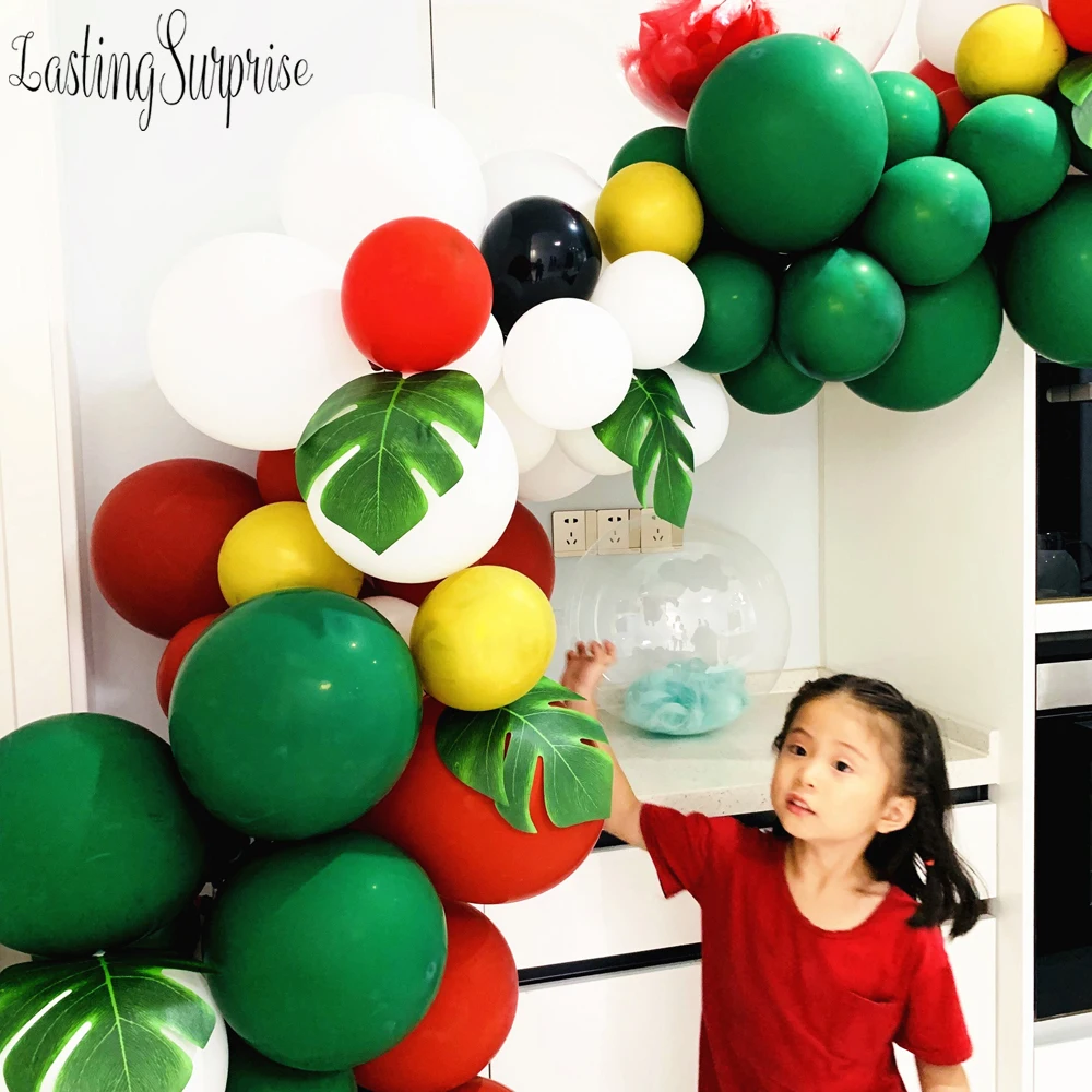 Зеленые красные воздушные шары праздвечерние чные принадлежности гирлянда
