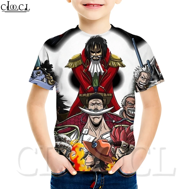 CLOOCL One Piece Monkey D Luffy японское аниме Рисунок Мальчика милая Футболка 3D печать
