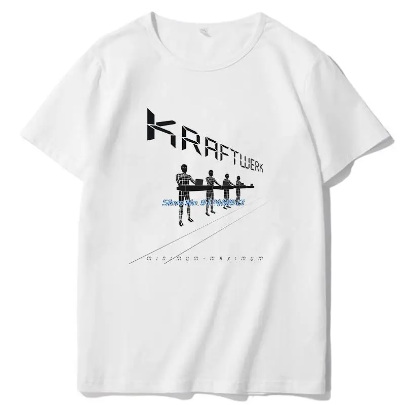 Футболка унисекс Kraftwerk Минимальный Максимальный электронный Krautrock Синт-поп-рок