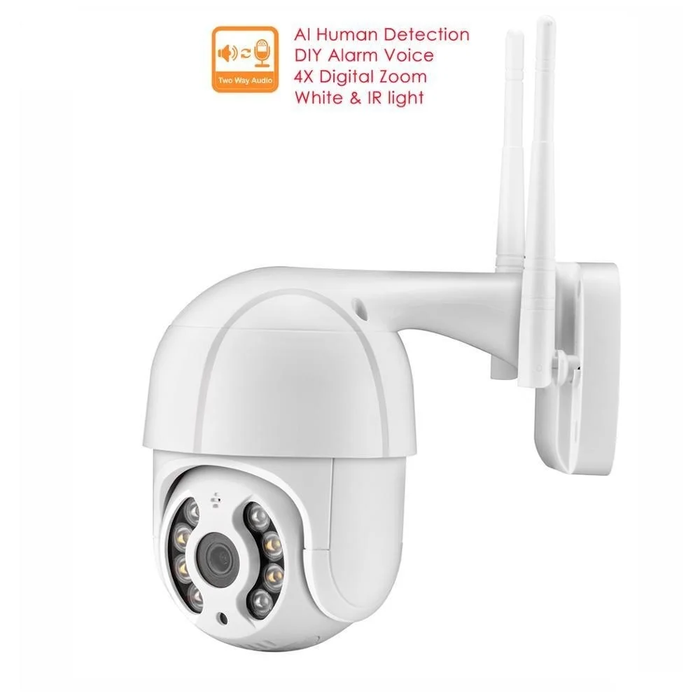 

IP-камера наружная беспроводная, 1080P, PTZ, Wi-Fi, 4-кратный зум