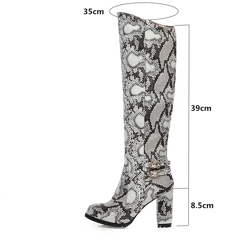 Женские клетчатые сапоги YMECHIC высокие до колена на высоком каблуке с синей