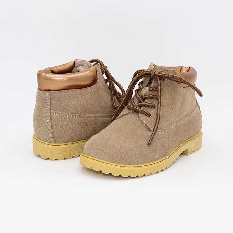 Tipsietoes/Новинка 2021 года Зимняя детская обувь Кожаные Ботинки Martin Детские Зимние