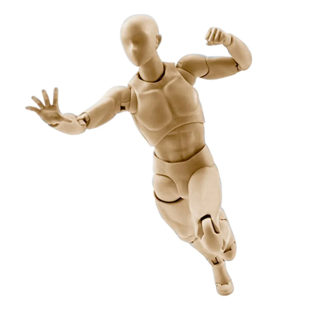ПВХ Фигурки тела модель манекен bjd арт схематичный эскиз фигурка 3D13cm фигурка игрушки художника подвижная Мужская Женская фигурка с шарнирными соединениями