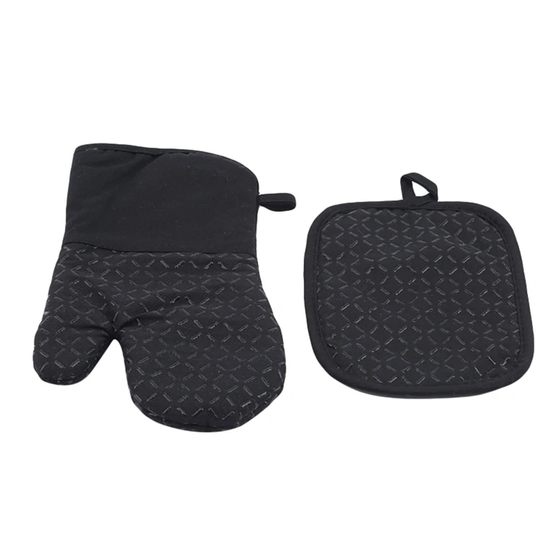 

Insulation Gloves Cotton Kitchen Pad Cooking Microwave Gloves Baking BBQ Oven Pot Holders Oven Mitts Kitchen Gloves