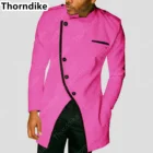Длинный мужской костюм Thorndike, новейший нестандартный дизайн, индийский стиль, мужское свадебное платье для жениха, комплект из 2 предметов, смокинг для вечерние, мужской костюм