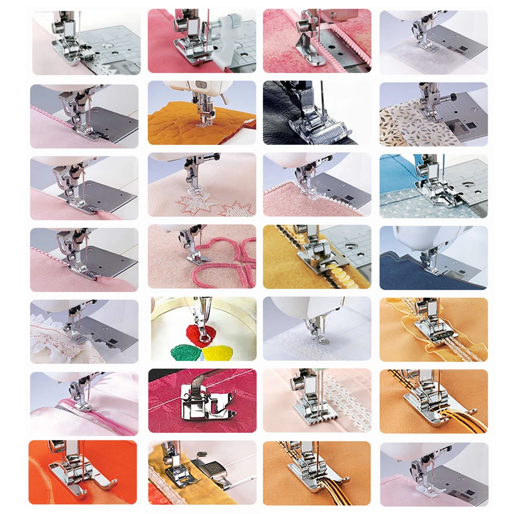 4/11/32/42/52/62/72 PCS бытовая швейная машина набор прижимных лапок для оверлочная