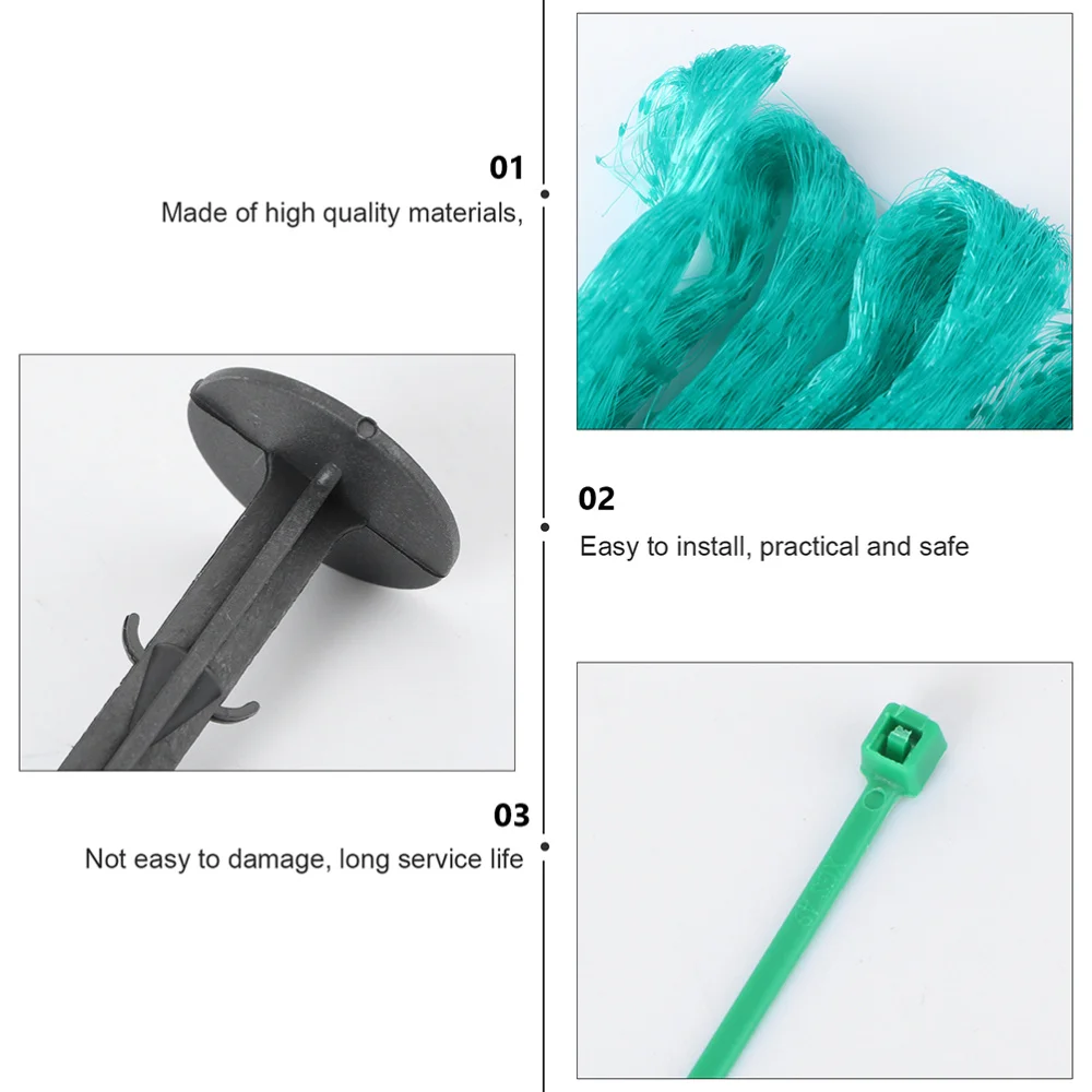 

1 Set Fruit Anti Bird Protection Nets with Ground Nails and Cable Ties (Green)