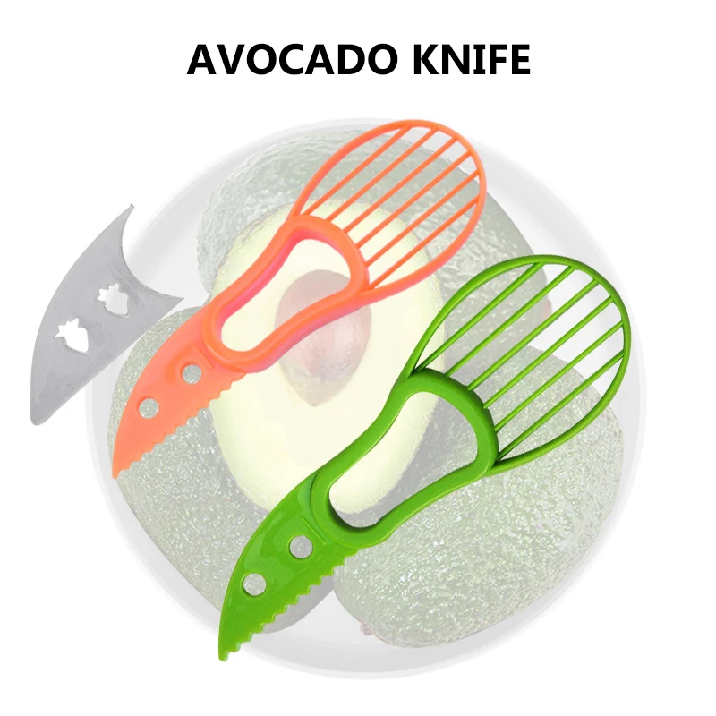 3 в 1 ломтерезка для авокадо Ломтерезка масла и фруктов резак пластиковый нож
