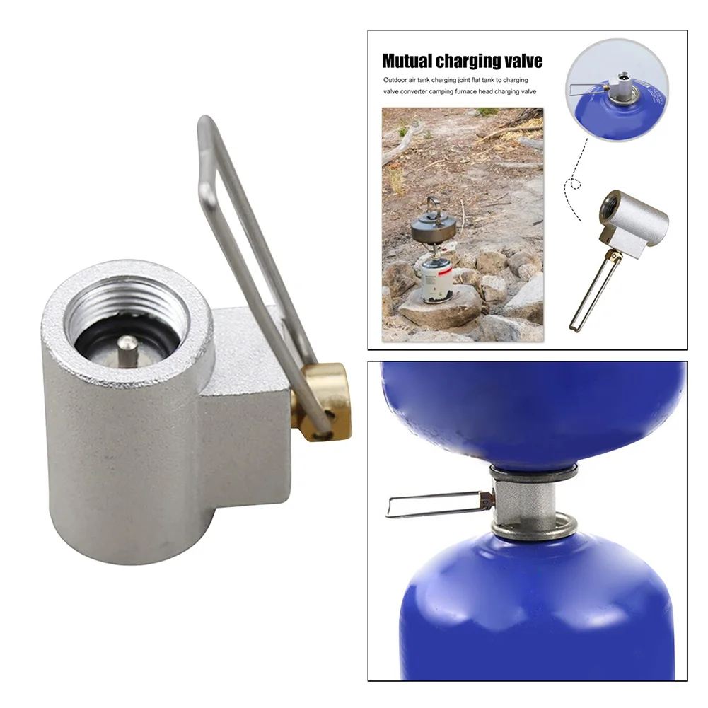 

Gas Refill Adapter Outdoor Camping Stove Gas Cylinder Gas Tank Gas Burner Accessories Hiking Inflate Butane Canister Grey