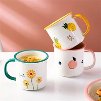 320ml household children cute creative ceramic drinking cup baby snack milk mug coffee tea juice cups