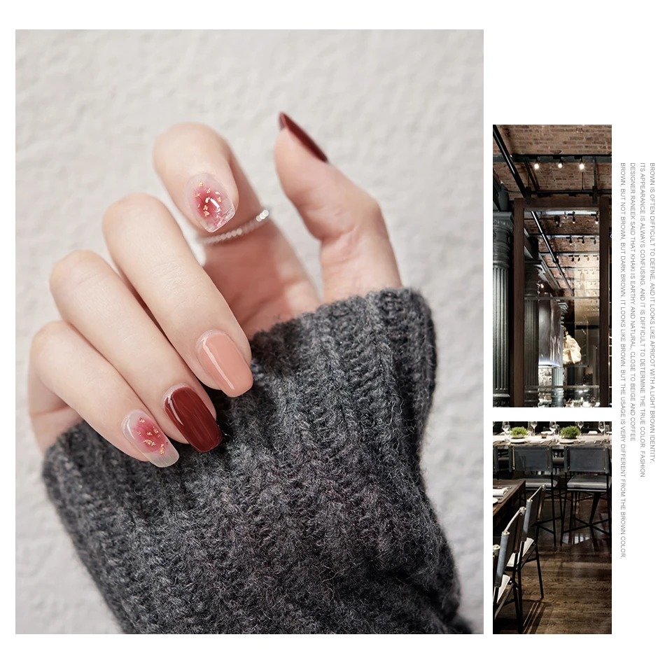 

ROHWXY 15ml Gel Nail Polish Sweet Color Nude Manicure LED UV Gel Varnish Nail Art Varnish Soak Off Nail Gel Polish Lacquer