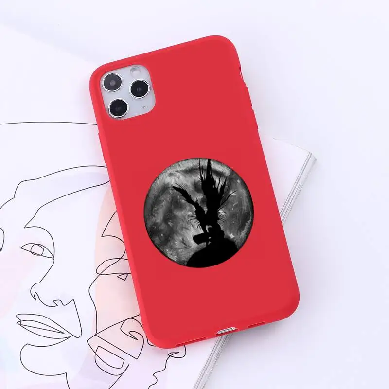 

Rem and misa death note Phone Case Red Candy Color for iPhone 6 7 8 11 12 s mini pro X XS XR MAX Plus