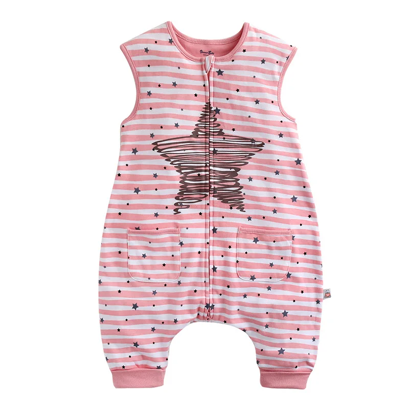 pink star Спальный мешок для маленьких мальчиков и девочек, для новорожденных, малышей, детей, животных, зима-осень, комбинезон, Лев, спальный мешок, животные, динозавр, одежда - Цвет: pink star
