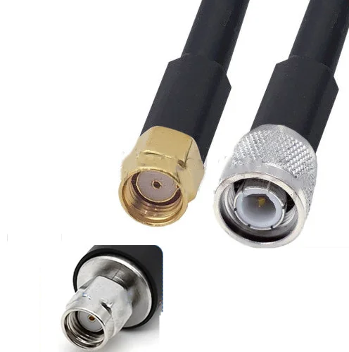 

LMR400 Cable RP-SMA Male to TNC Male Connector Low Loss RF Coax Pigtail Antenna