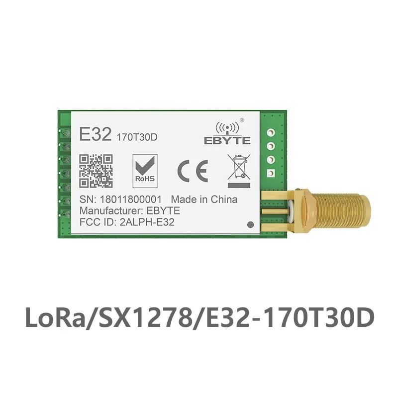 Rf модуль передатчика LoRa 30dBm беспроводная антенна SX1278 170 МГц 1 Вт SMA vhf|Фиксированные