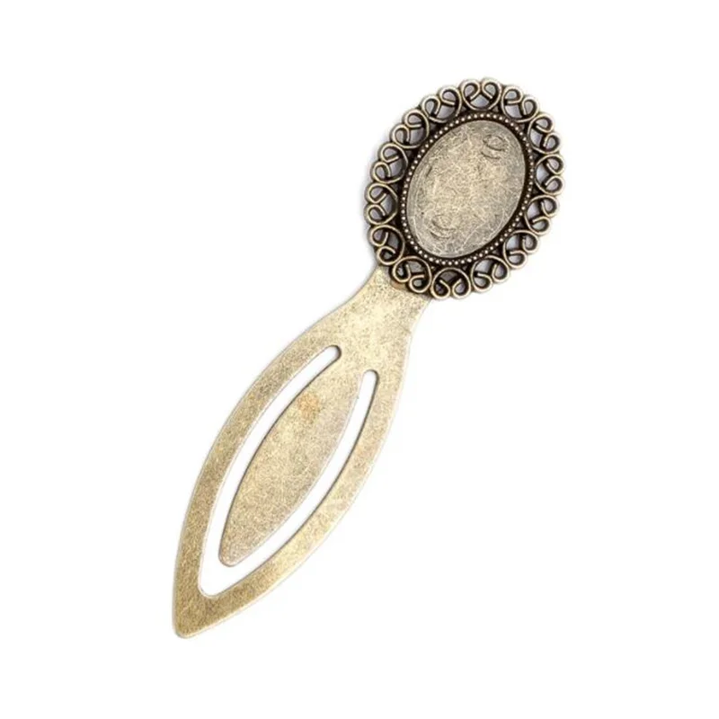 10 stücke Antike Bronze Cabochon Basis Lünette Trays Lesezeichen Glas Anhänger Einstellung Dome für DIY Charme Punk Schmuck Machen Zubehör – Detail 4