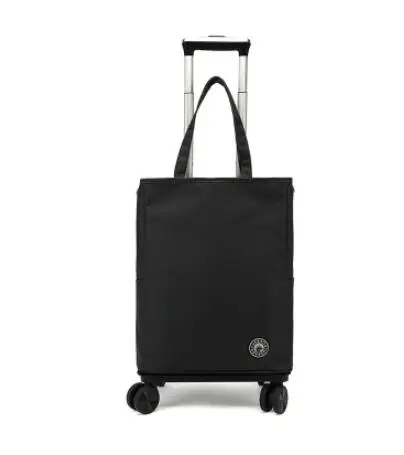 Travel Trolley Shopping Bag Portable Folding Grocery Shopping Cart  Picnic Insulation Bags With Wheels Wheeled Shopping Bags