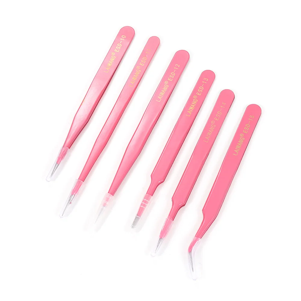 1 шт. антистатический Розовый Пинцет из нержавеющей стали | Украшения и