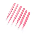 1 шт Анти-статический отличное качество пинцет изгиб длинный нос крест Пинцет для intersperse бусы, украшения инструменты, Швейные аксессуары