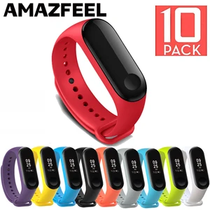 Силиконовый ремешок для браслета Xiaomi Mi band 5, 10 шт.упак., аксессуары для Xiaomi MiBand 5