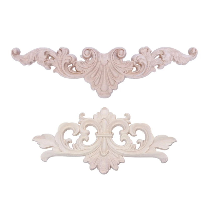 2 шт. деревянная резная угловая аппликация рама декор мебель ремесло