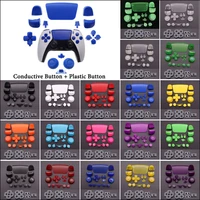 silicone rubber conductive button full set joysticks dpad r1 l1 r2 l2 direction key abxy buttons for sony ps5 controller