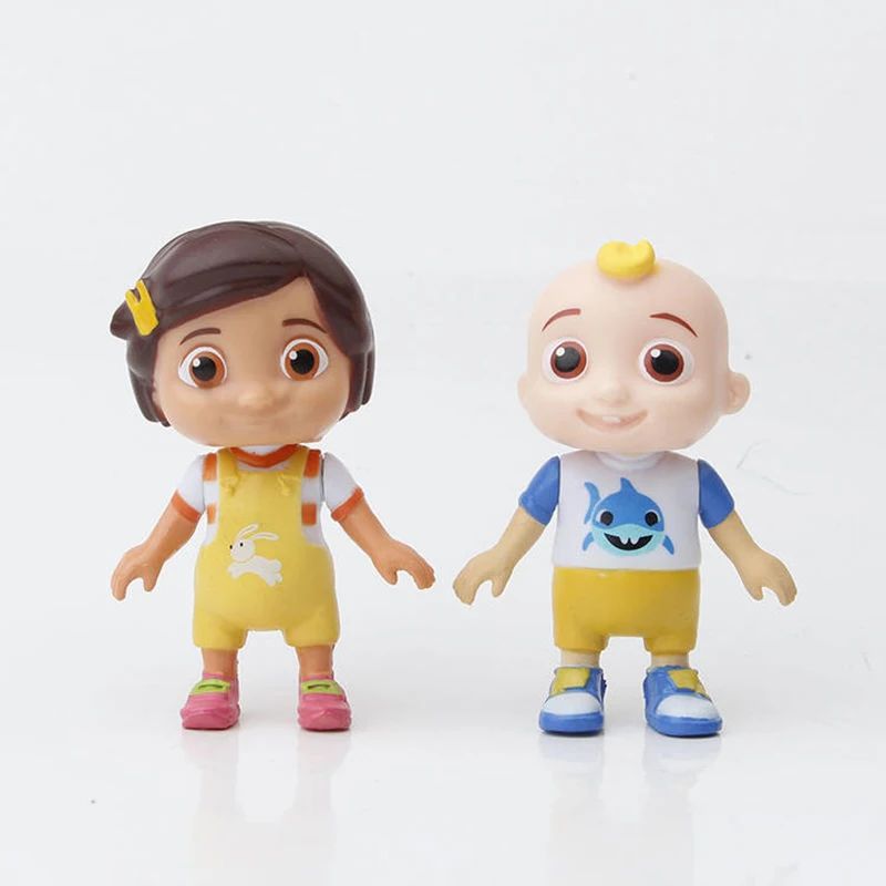 

6pcs/set Cocomelon Figure Toys Family Sister Brother Friends Children Collectable PVC Model JJ Dolls with box