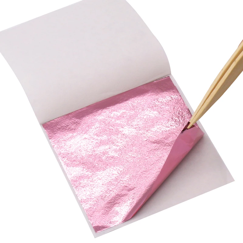 Розовая имитация золотых листьев фольга из Тайваньского сплава позолота для