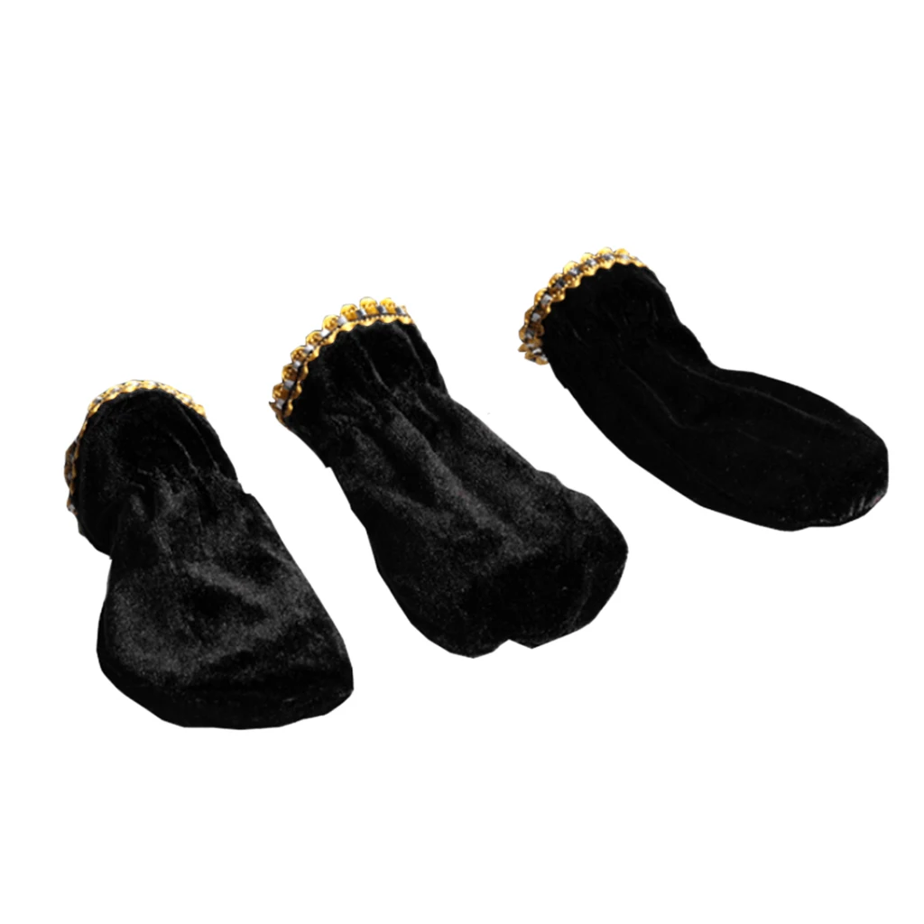 

3Pieces Piano Sustain Pedal Cover Foot Pad Protectors Sleeves Pleuche Universal