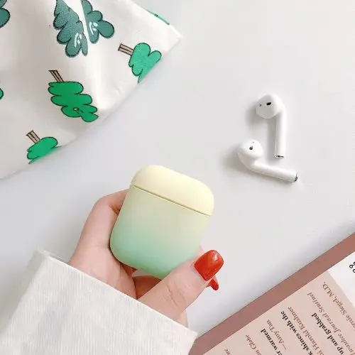 Для AirPods чехол градиентный Радужный цвет Твердый защитный чехол Bluetooth беспроводные наушники чехол для Air pods shell - Цвет: as picture