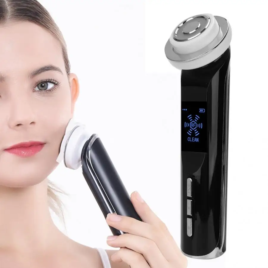 RF EMS Skin Rejuvenation Face Lifting Cleansing Hot Cold Compress Beauty Device