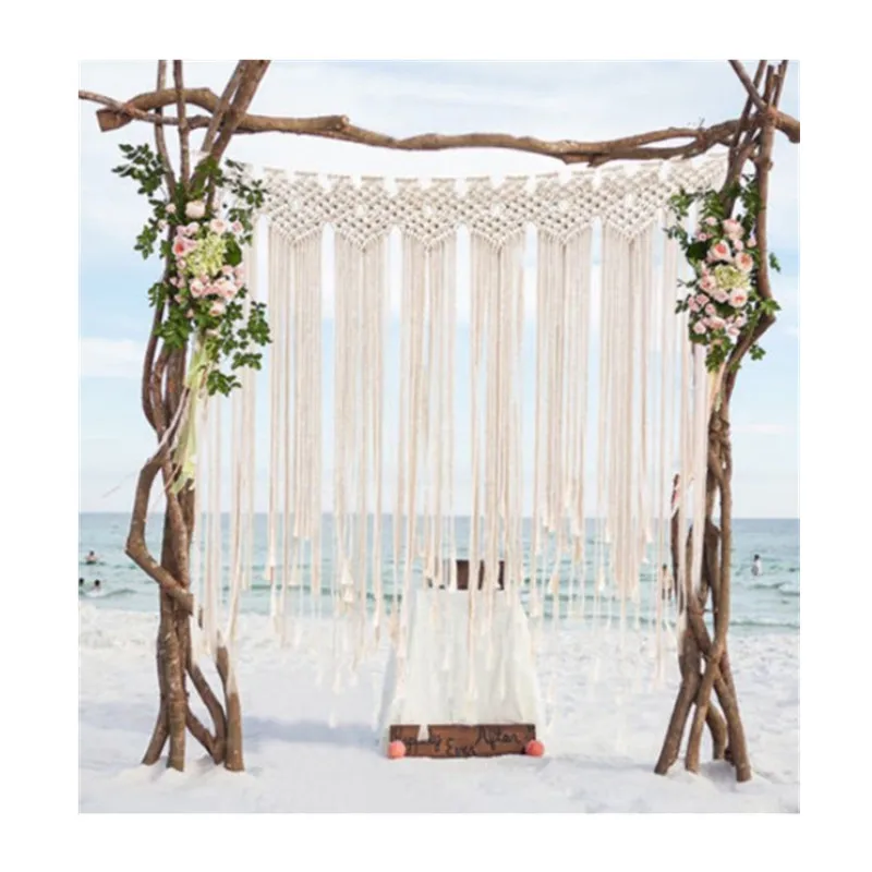 Плетеный вручную веревочный гобелен настенный дверной занавес Гобелен в