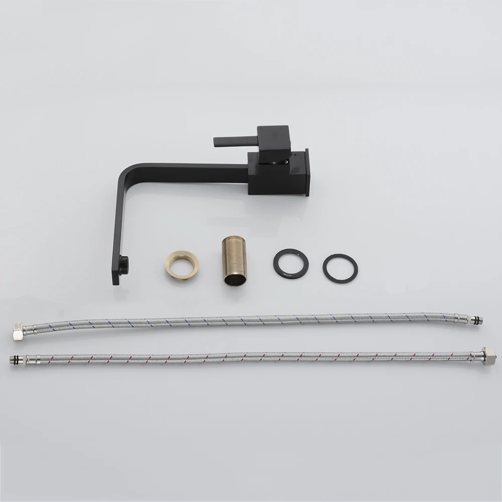 

Kitchen Faucets Brass Kitchen Sink Water Faucet 360 Rotate Swivel Faucet Mixer Single Holder Single Hole Black Mixer Tap 7115