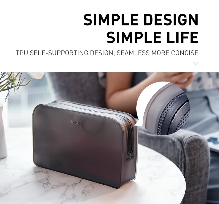 Baseus дорожная сумка для кабелей, портативный цифровой органайзер для USB зарядного устройства, косметический чехол на молнии для хранения, набор аксессуаров