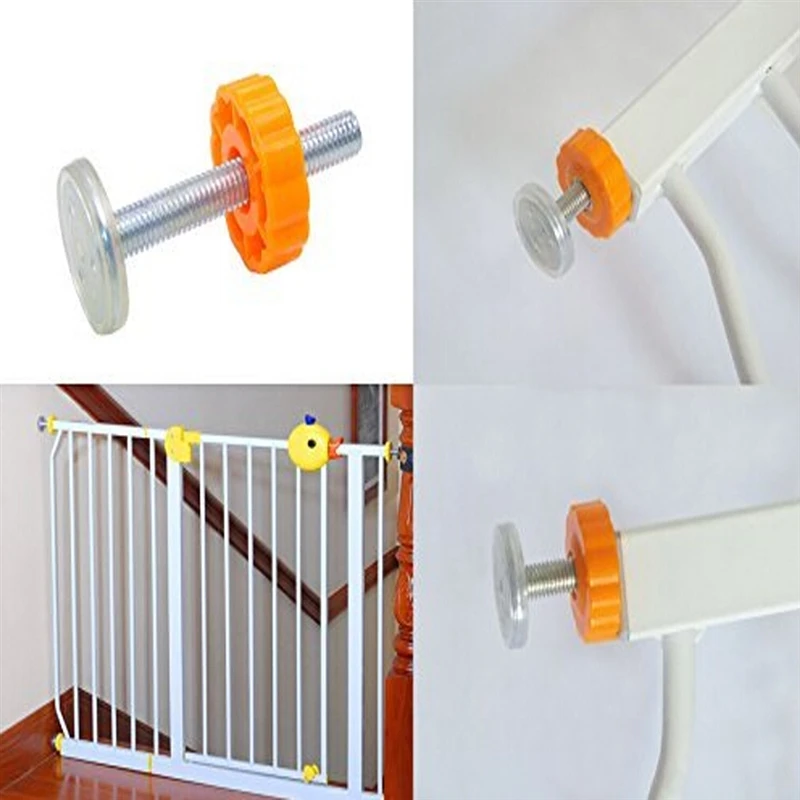 

T-shaped Top Bolt Fitting Steel Core Screws ABS Plastic Safety Sturdy Gate Bar Install protect Pet Baby Fix Fence Screw Bolt Nut