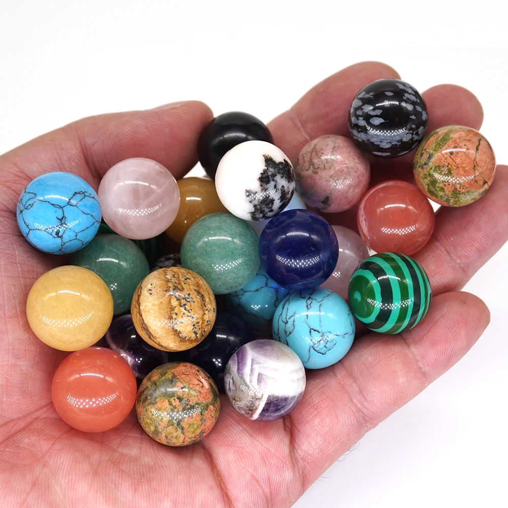Круглые бусины из натурального камня 18 мм | Дом и сад