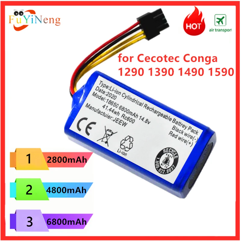 

Аккумулятор 14,8 в 6800 мАч для робота-пылесоса Proscenic какао Smart 780T,790T, летний P1S P2S,Jazz,Kaka, литий-ионный перезаряжаемый